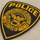au08★Police Aufnäher zum aufbügeln Bügelbild USA Patch Karneval Kostüm 7,5 x 9cm-2
