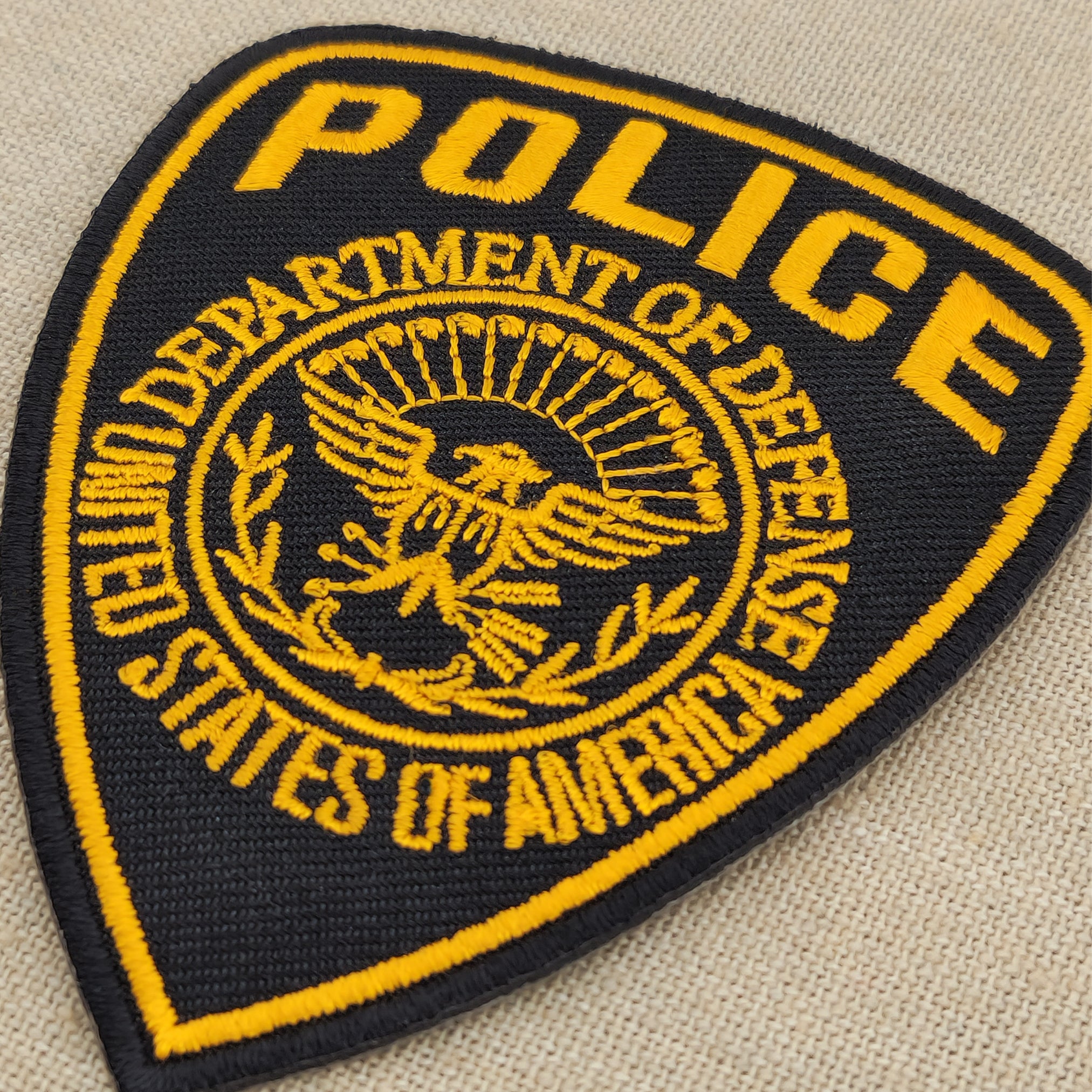 au08★Police Aufnäher zum aufbügeln Bügelbild USA Patch Karneval Kostüm 7,5 x 9cm - 0