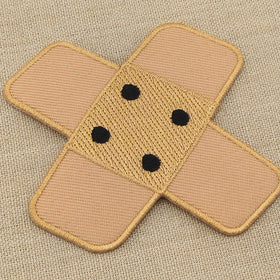 #bg06 Plaster Beige Brown Trouser Plaster Patch Iron-On Application Patch Size 7.5 x 7.0 cm - 0