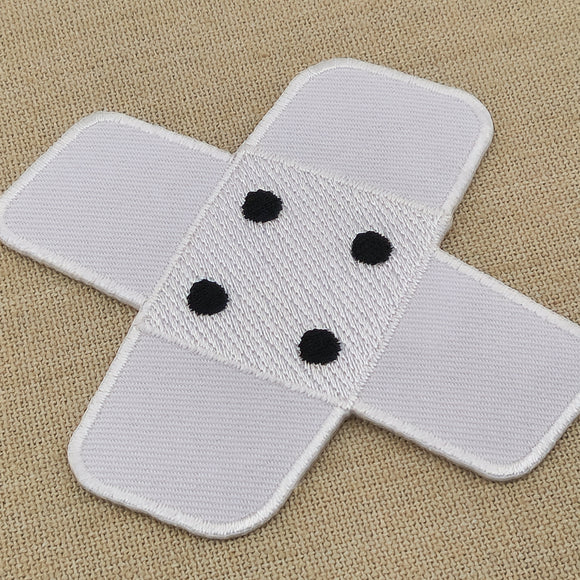 #ah91 Pflaster Weiß Hosenpflaster Flicken Aufnäher Bügelbild Applikation Patch Größe 7,3 x 7,3 cm