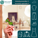 #aa38 Giraffe Grün Kinder Aufnäher Bügelbild Applikation Patch Größe 5,5 x 7,8 cm-3