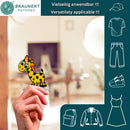 #aa40 Giraffe Gelb Kinder Aufnäher Bügelbild Applikation Patch Größe 5,5 x 7,8 cm-3