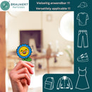 #aa89 Sonnenblume Blume Blau Aufnäher Kinder Bügelbild Applikation Größe-3