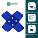 #ah96 Pflaster Blau Dunkelblau Hosenpflaster Flicken Aufnäher Bügelbild Applikation Patch Größe 7,3 x 7,3 cm-3