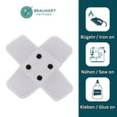 #ah91 Pflaster Weiß Hosenpflaster Flicken Aufnäher Bügelbild Applikation Patch Größe 7,3 x 7,3 cm-3