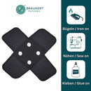 #bg05 Plaster Black Trouser Plaster Patch Iron-On Application Patch Size 7.5 x 7.0 cm-3