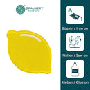 #aa68 Zitrone Gelb Aufnäher Bügelbild Patch Applikation Größe 7,0 x 4,7 cm-3