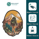 as10★Wandern Aufnäher Berge Natur Hiking Outdoor Wald Bügelbild Patch 6,4 x 8 cm-3