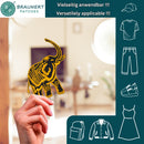 #aa33 Elefant Gelb Aufnäher Bügelbild Applikation Patch Größe 10,0 x 12,3 cm-3