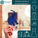 #aa35 Elefant Blau Aufnäher Bügelbild Applikation Patch Größe 10,0 x 12,3 cm-3