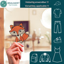 #aa17 Fuchs Orange Aufnäher Bügelbild Patch Applikation Größe 8,0 x 7,5 cm-3