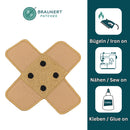 #bg06 Pflaster Beige Braun Hosenpflaster Flicken Aufnäher Bügelbild Applikation Patch Größe 7,3 x 7,3 cm-3