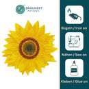#ah83 Sonnenblume Blüte Aufnäher Patch Applikation Bügelbild Größe 6,5 x 6,5 cm-3