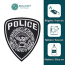 #ac31 Police Abzeichen Security Aufnäher USA Patch Applikation Bügelbild Karneval Fasching Kostüm Größe 7,5 x 9,0 cm-3