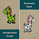 #aa38 Giraffe Grün Kinder Aufnäher Bügelbild Applikation Patch Größe 5,5 x 7,8 cm-5