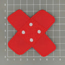 #ah94 Pflaster Rot Hosenpflaster Flicken Aufnäher Bügelbild Applikation Patch Größe 7,3 x 7,3 cm-4