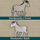 #aa93 Esel Grau Aufnäher Bügelbild Applikation Patch Größe 7,8 x 8,5 cm-4