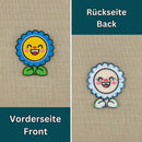 #aa89 Sonnenblume Blume Blau Aufnäher Kinder Bügelbild Applikation Größe-4