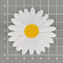 #ae45 Gänseblümchen Blume Blüte Weiß Aufnäher Bügelbild Applikation Patch Größe 6,0 x 6,0 cm-4