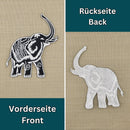 #aa36 Elefant Weiß Aufnäher Bügelbild Applikation Patch Größe 10,0 x 12,3 cm-5