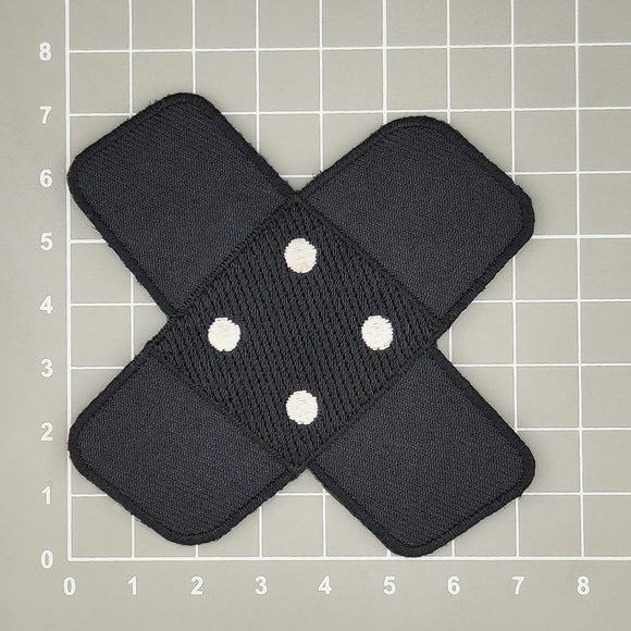 #bg05 Plaster Black Trouser Plaster Patch Iron-On Application Patch Size 7.5 x 7.0 cm