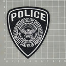 #ac31 Police Abzeichen Security Aufnäher USA Patch Applikation Bügelbild Karneval Fasching Kostüm Größe 7,5 x 9,0 cm-4