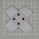 #ah97 Pflaster Grau Hosenpflaster Flicken Aufnäher Bügelbild Applikation Patch Größe 7,3 x 7,3 cm-4
