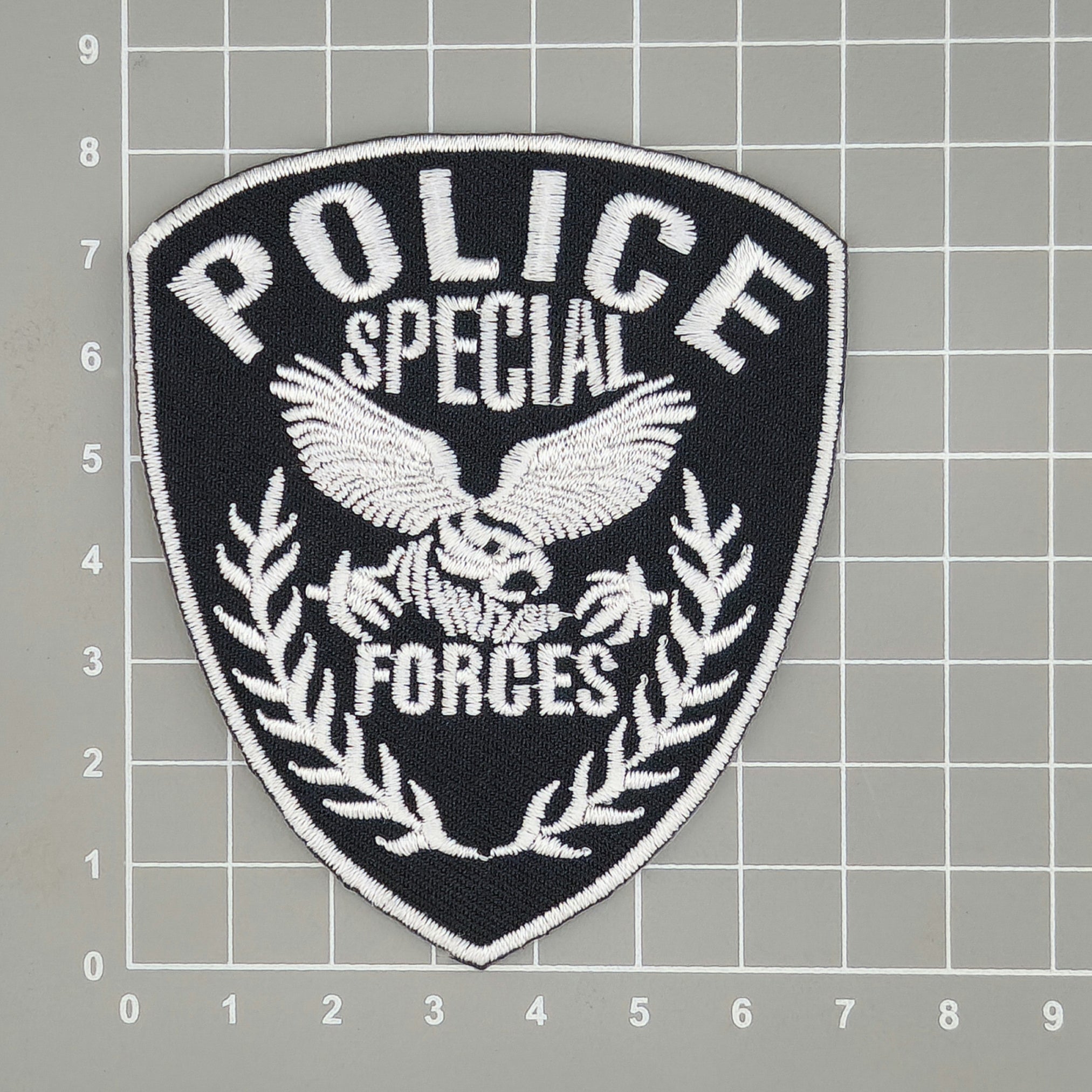 ah63★Police Special Forces Aufnäher Bügelbild Applikation Patch Kostüm 7 x 8 cm