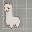 #am47 Lama White Iron-On Patch Application Patch Size 5.0 x 8.1 cm-4