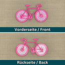 #aa43 Besticktes Rennrad Rosa Fahrrad Aufnäher Bügelbild Applikation Größe 8,5 x 5,1 cm-4