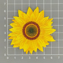 #ah83 Sonnenblume Blüte Aufnäher Patch Applikation Bügelbild Größe 6,5 x 6,5 cm-4
