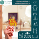 aa02★Feuer Flamme Aufnäher zum aufbügeln Bügelbild Patch Applikation 6,6 x 10 cm-6