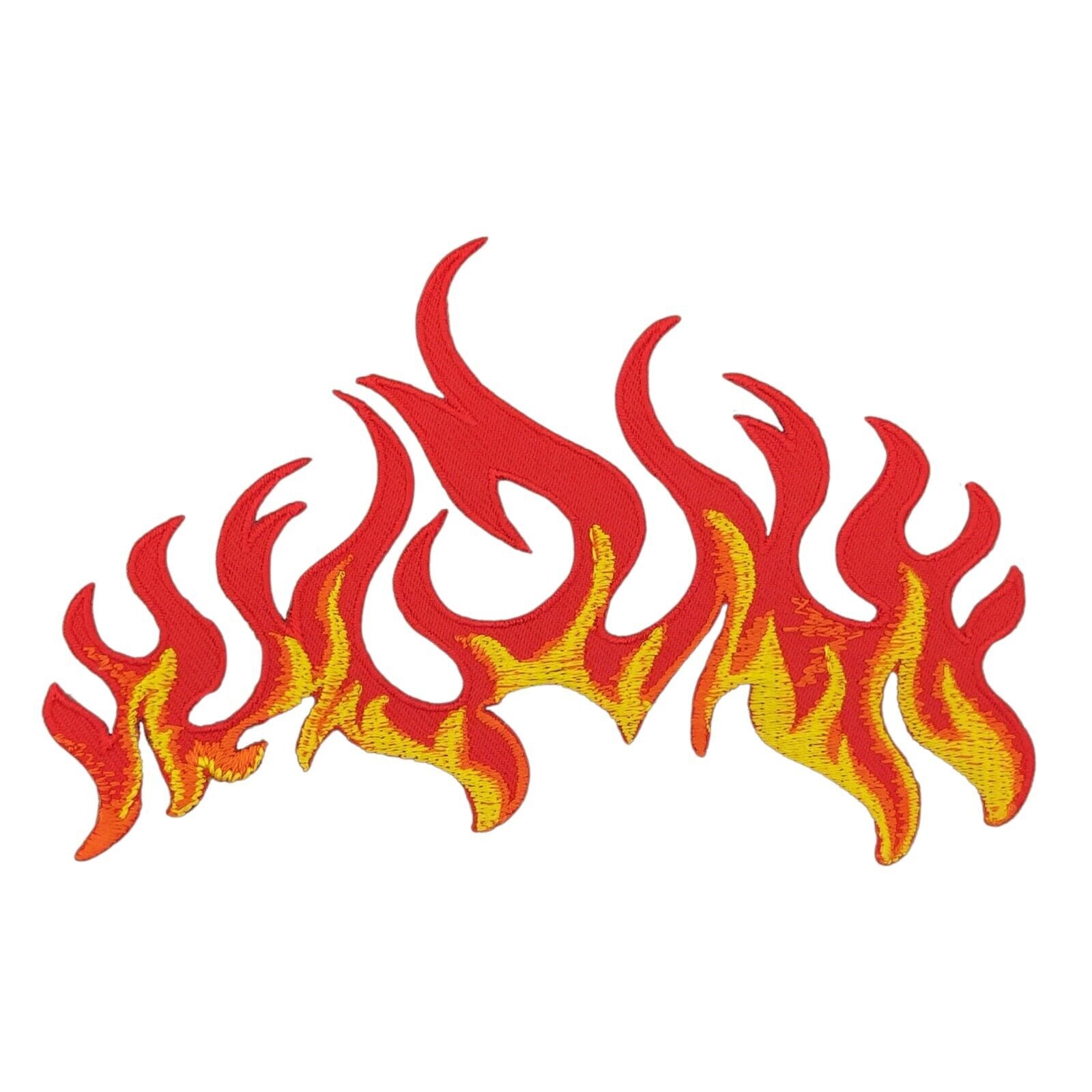 be07★Feuer Flamme Aufnäher zum aufbügeln Bügelbild Patch Applikation 12 x 7,5 cm