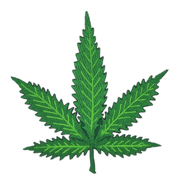 ak10★Cannabis Hanf Blatt Aufnäher Bügelbild Applikation Patch Flicken 8,5 x 9 cm