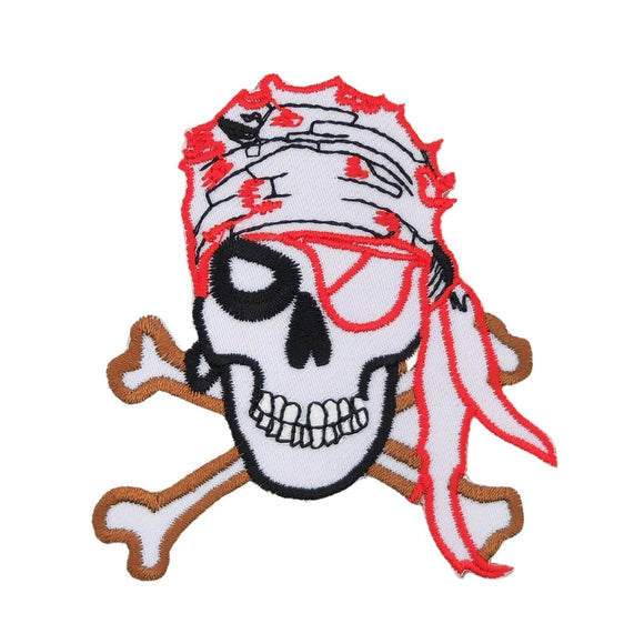 an50★Pirat Totenkopf Aufnäher aufbügeln Bügelbild Applikation Patch 7,3 x 7,9 cm