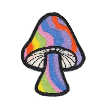 am74★Pilz Bunt Aufnäher zum aufbügeln Bügelbild Applikation Patch 4,6 x 6,0 cm