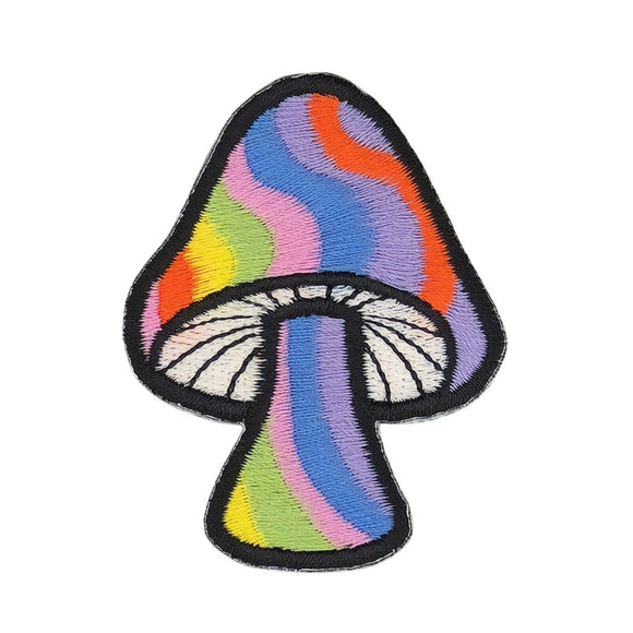 am74★Pilz Bunt Aufnäher zum aufbügeln Bügelbild Applikation Patch 4,6 x 6,0 cm