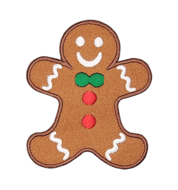 ak11★Lebkuchen Pfefferkuchen Weihnachten Aufnäher Bügelbild Patch Neu 6,7 x 8 cm