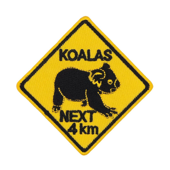 am94★Koala Next 4km Aufnäher Bügelbild Applikation Australien Patch 7,4 x 7,4 cm