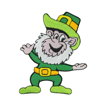 am75★Kobold Leprechaun Irland Aufnäher Bügelbild Applikation Patch 6,8 x 8,3 cm