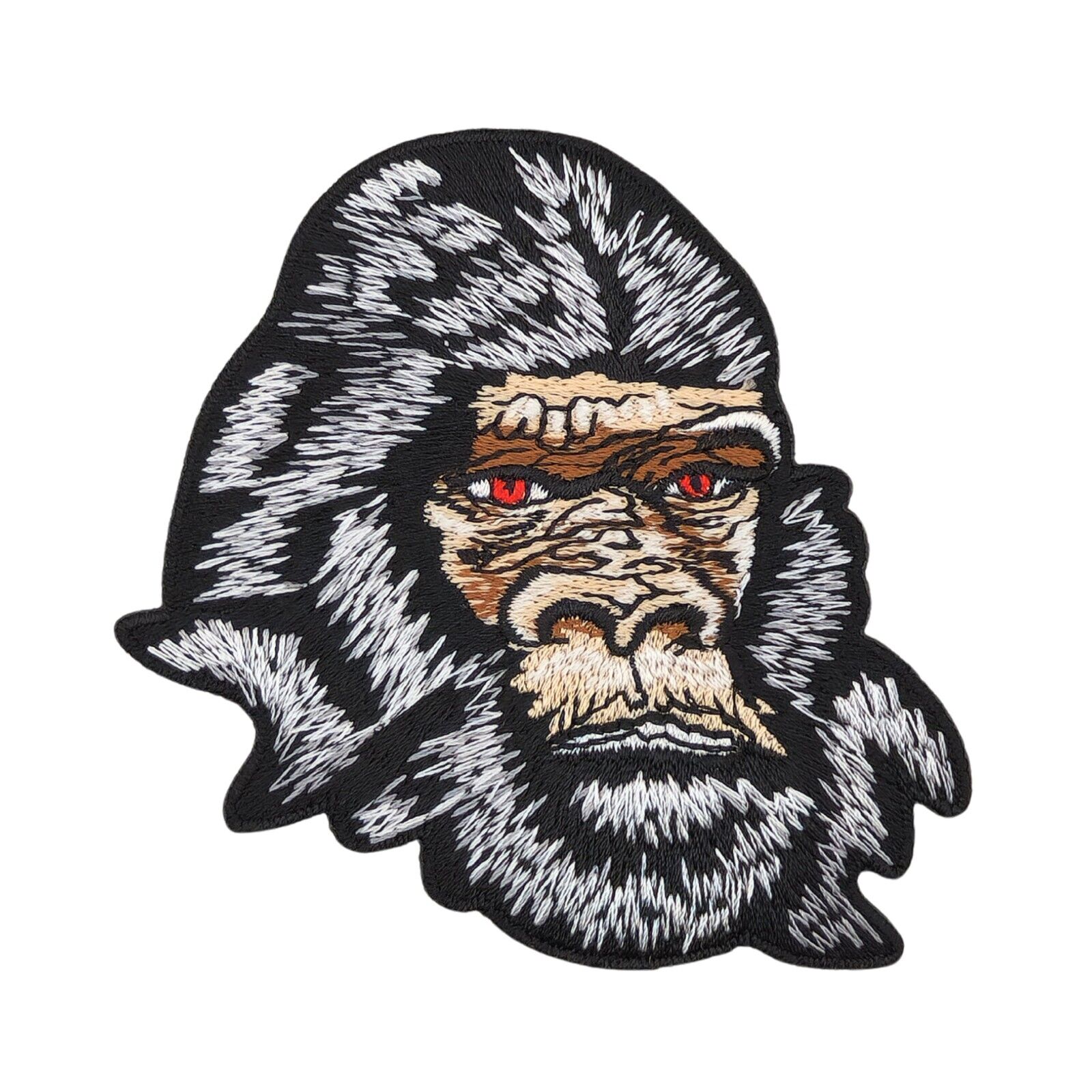 be82★Gorilla Kopf Affe Aufnäher zum aufbügeln Bügelbild Monkey Patch 8,7 x 8,5cm