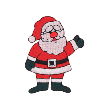 ag82★Weihnachtsmann Aufnäher aufbügeln Bügelbild Patch Weihnachten 6 x 7,5 cm