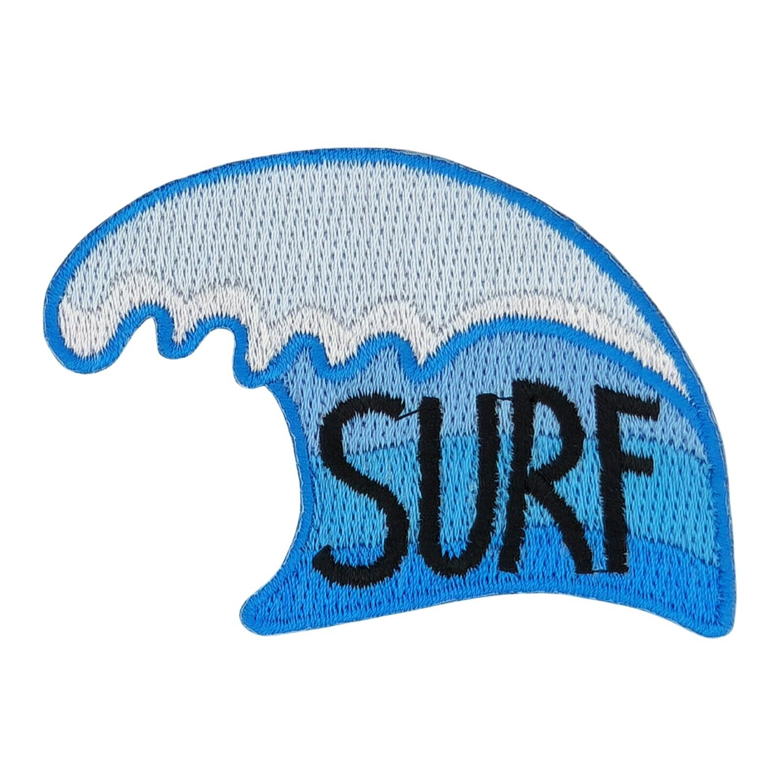 ao17★SURF Welle Aufnäher aufbügeln Bügelpatch Bügelbild Surfen Patch 7,2 x 5,2cm