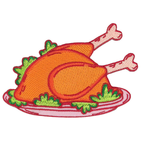 bb88★Truthahn Aufnäher aufbügeln Grill Brat Hähnchen Bügel Bild Patch 8,6 x 6 cm