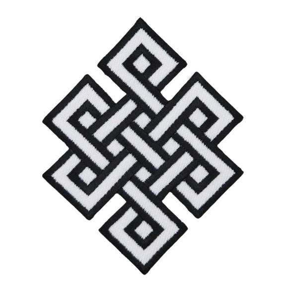 bb59★Keltischer Knoten Aufnäher Symbol aufbügeln Bügel Bild Patch 7,5 x 9,6 cm