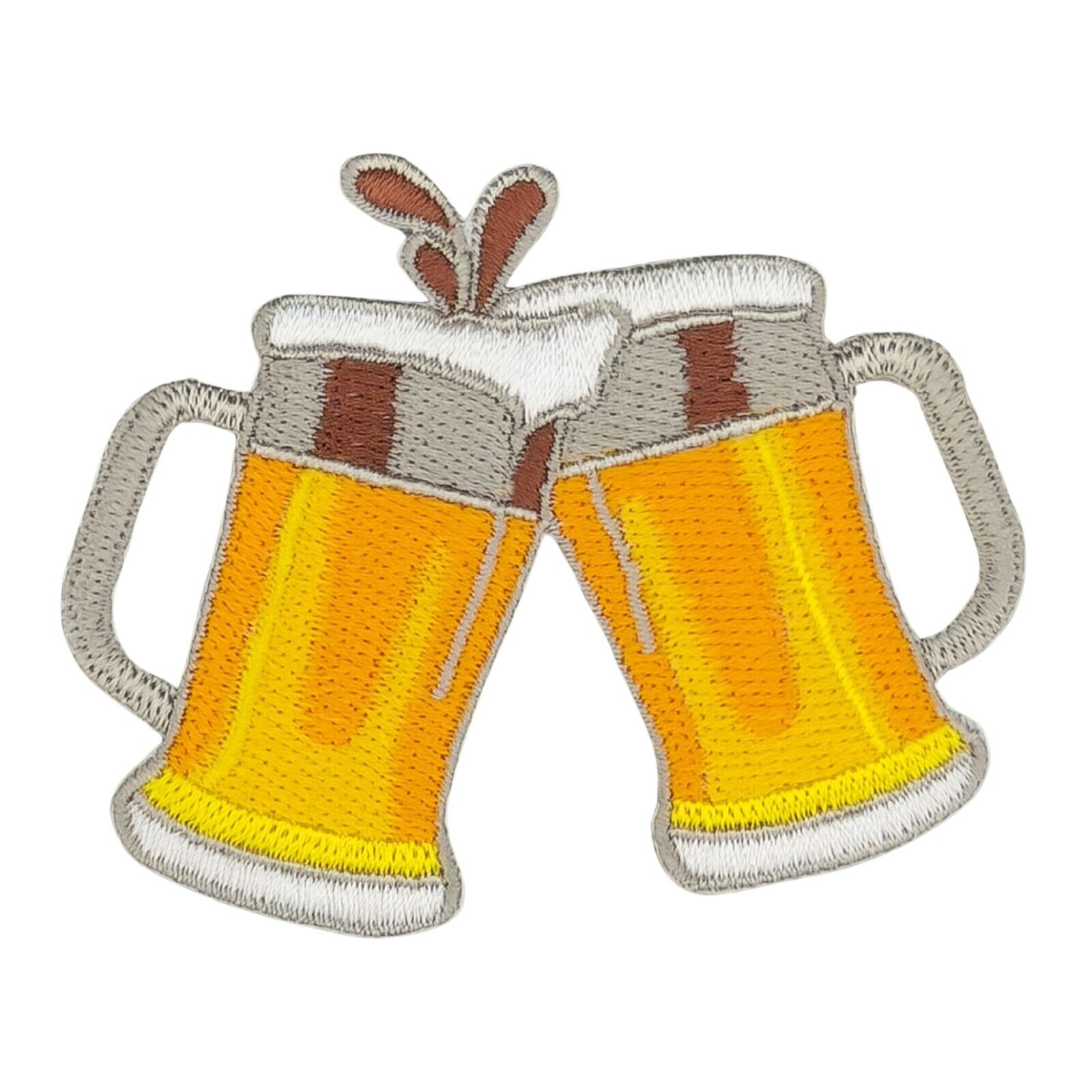 ap74★Bier Krug Aufnäher zum aufbügeln Bügel Bild Patch Applikation 6,7 x 5,5 cm