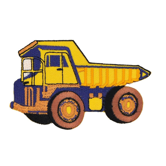 am79★LKW Laster Kipper Aufnäher aufbügeln Bügelbild Kipplaster Patch 8,6 x 5,5cm