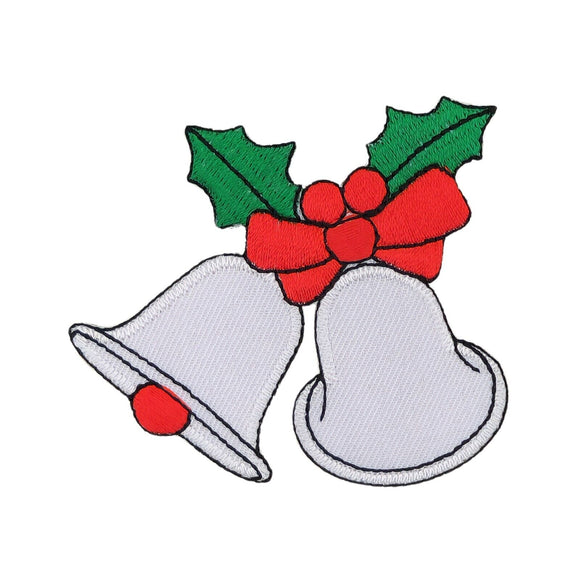 ag83★Christmas bells iron-on patch applique 7 x 7 cm