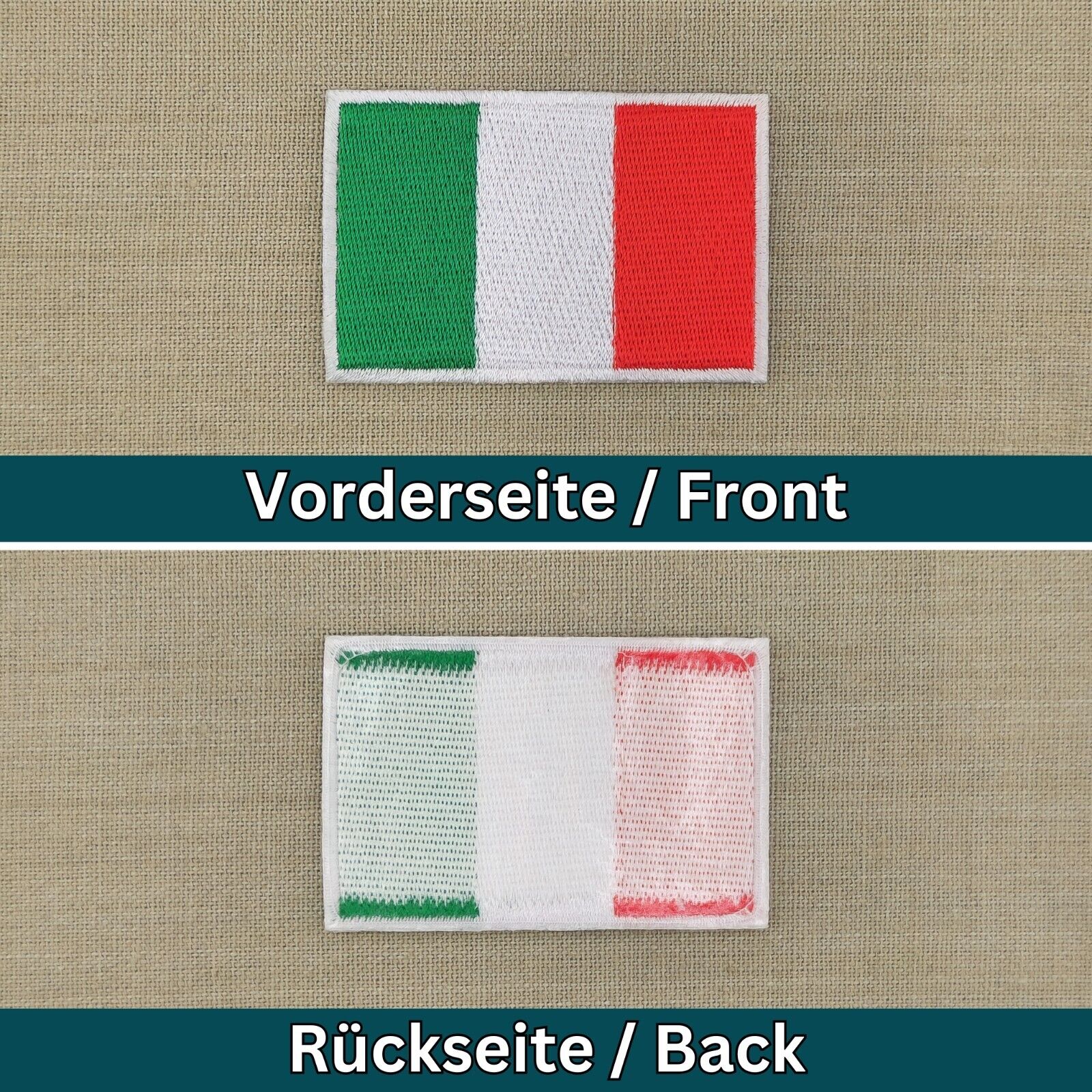 ak48★Flagge Italien Aufnäher zum aufbügeln Bügelbild Patch Flicken 7,2 x 4,8 cm