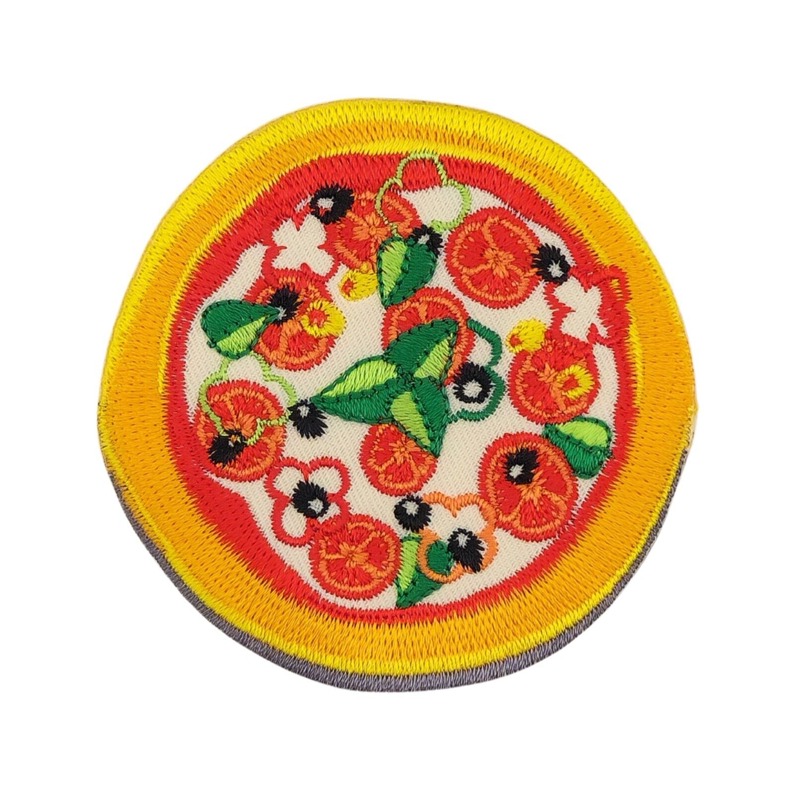 bc12★Pizza Aufnäher zum aufbügeln aufnähen Bügel Bild Flicken Patch 7,1 x 7,1 cm